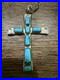 Rare-W-Iule-Zuni-Sterling-Silver-Turquoise-Cross-Pendant-Necklace-01-eq