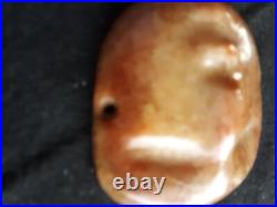 Rare! Warrior Effigy Gorget, Native American Quartz Gorget, Atl-012508700