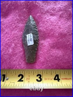 Rare Well Made Native American Early Paleo Hells Gap Point Arrowhead Texas