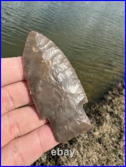 Rare Well Made Native American Paleo Scottsbluff Arrowhead Point