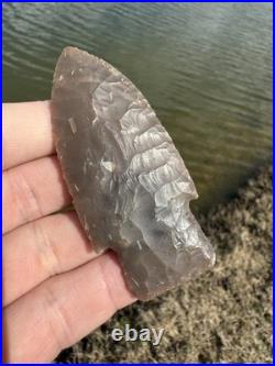 Rare Well Made Native American Paleo Scottsbluff Arrowhead Point