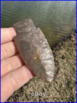 Rare Well Made Native American Paleo Scottsbluff Arrowhead Point