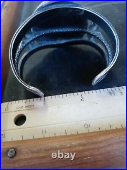 Rare Wow Pawn Huge Navajo Sterling Fred Harvey Wing Cuff #8 Turquoise