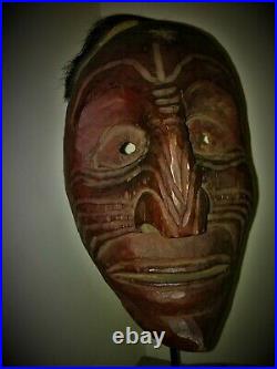 Rare and Old Native American Mask. 19th century. Ex Merton Simpson