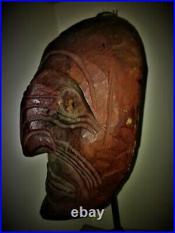Rare and Old Native American Mask. 19th century. Ex Merton Simpson