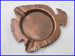 Rare antique Navajo copper Thunderbird ashtray Native American Indian Chief