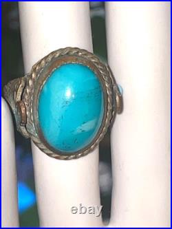 Rare very old turquoise eagle native american ring