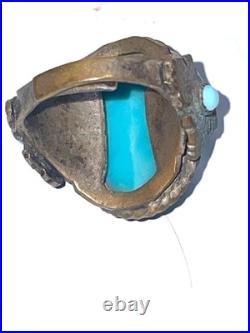 Rare very old turquoise eagle native american ring