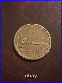 SACAGAWEA NO DATE, 1621 Wampanoag Treaty USA Dollar Coin-VERY RARE