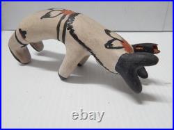 SEFERINA ORTIZ (d) COCHITI INDIAN POTTERY FIGURE POT RARE2FIND DEER DANCER