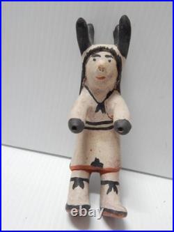SEFERINA ORTIZ (d) COCHITI INDIAN POTTERY FIGURE POT RARE2FIND DEER DANCER