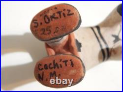 SEFERINA ORTIZ (d) COCHITI INDIAN POTTERY FIGURE POT RARE2FIND DEER DANCER