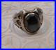 STERLING-SILVER-HEMATITE-STONE-NATIVE-AMERICAN-MENS-RING-sz-11-RARE-HTF-01-nr