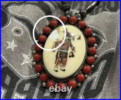 SUPER RARE ITEM Zuni Native American Vintage Pendant & Necklace Sterling Silver