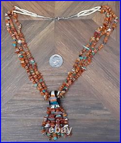 Santo Domingo DELBERT CRESPIN FAMILY Necklace Multi stone + Turquoise RARE Big