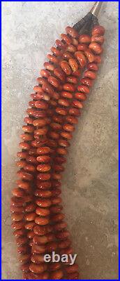 Santo Domingo Rare Medium Orange Spiny Oyster Shell Necklace 2 Ken Aguilar