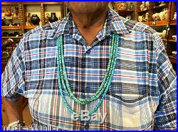 Santo Domingo Rare Natural Kingman Turquoise Heishi Necklace Ray Lovato