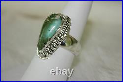 Signed Navajo Sterling Silver Rare Royston Turquoise Ring
