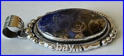 Signed Navajo Will Denetdale Sterling Silver Rare Tiffany Stone Pendant