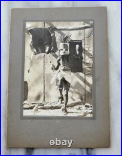 Southwest Native American Dancer C 1910 Puebloan Kachina E. L. Young Photo, Rare