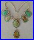 Squash-Blossom-Necklace-Sterling-Silver-Tyrone-Green-Turquoise-Huge-Heavy-RARE-01-yozb