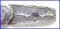 Statement RARE 14K/925 Lakota MICHAEL LITTLE ELK Belt/12 BUCKLE Native American