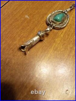 Sterling Native American Necklace Turquoise Handmade 18in Navajo Rare
