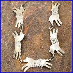 Sterling Silver 925 RARE Gary Custer Navajo Native American Horse Chain Necklace