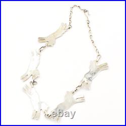 Sterling Silver 925 RARE Gary Custer Navajo Native American Horse Chain Necklace