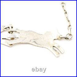 Sterling Silver 925 RARE Gary Custer Navajo Native American Horse Chain Necklace