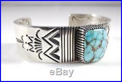 Sterling Silver Navajo Turquoise Bracelet Rare High Grade Royston By Ned Nez