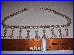 Sterling Silver Squash Blossom Necklace VINTAGE and RARE