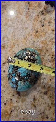Sterling Silver Turquoise and Pyrite Belt Buckle Extremely Rare! Native American