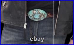 Sterling Silver Turquoise and Pyrite Belt Buckle Extremely Rare! Native American