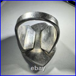 Steven Joe Begay SJB Navajo Sterling Silver 925 Shield Ring 16.9g RARE 7.5sz