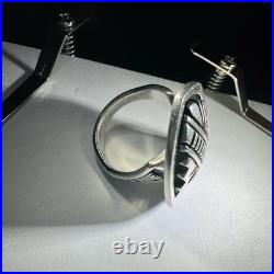 Steven Joe Begay SJB Navajo Sterling Silver 925 Shield Ring 16.9g RARE 7.5sz