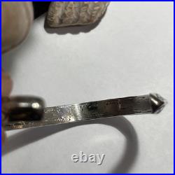 Stunning Navajo Sterling Silver Sun Ingot Carinated Stamped Cuff 26g Rare