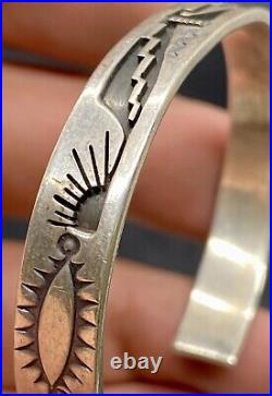 Stunning Rare Vintage Kewa VIDAL ARAGON Handmade Sterling Silver Cuff Bracelet