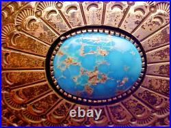 Stunning Turquoise, Silver Belt Buckle Signed R Bahe Navajo Native American RARE