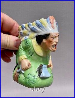 Super Rare Porcelain Schafer Vater'Native American Indian Chief' Cream Pitcher