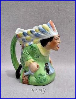 Super Rare Porcelain Schafer Vater'Native American Indian Chief' Cream Pitcher