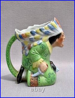 Super Rare Porcelain Schafer Vater'Native American Indian Chief' Cream Pitcher