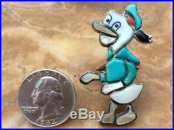 Super Rare Vintage Zuni Carol Kee Sterling Turquoise Donald Duck Ring Sz 7 Wow