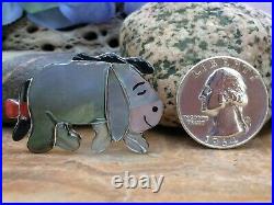 Super Rare Zuni Sterling Abalone Coral Mop Onyx Eeyore Winnie The Pooh Ring 7.5