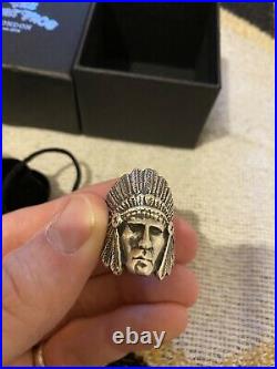 The Great Frog Native American Chief Ring Discontinued Rare