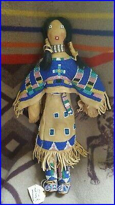Tom Damiani Native American Indian Doll, Buckskin Dress, Museum Caliber, RARE