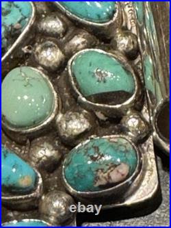 Truly Lovely Rare Ella Peter Navajo Vintage Natural Turquoise & Sterling Pendant