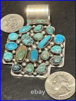 Truly Lovely Rare Ella Peter Navajo Vintage Natural Turquoise & Sterling Pendant Truly Lovely Rare Ella Peter Navajo Vintage Natural Turquoise & Sterling Pendant