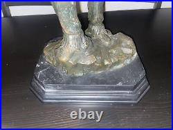 ULTRA RARE Bronze Native American Sculpture with Marble Base