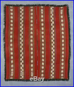 UNBELIEVABLY GREAT ANDEAN PONCHO Rare Antique Indian Beaded Textile TM4475